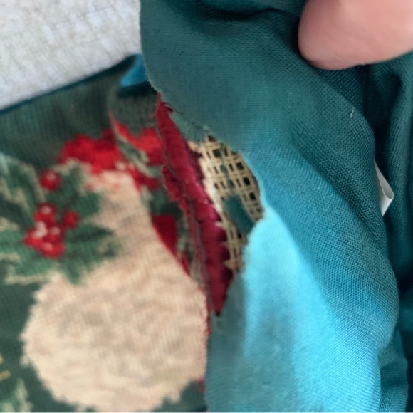 Vintage Handmade Needlepoint Santa Christmas Stocking - Picture 5 of 5